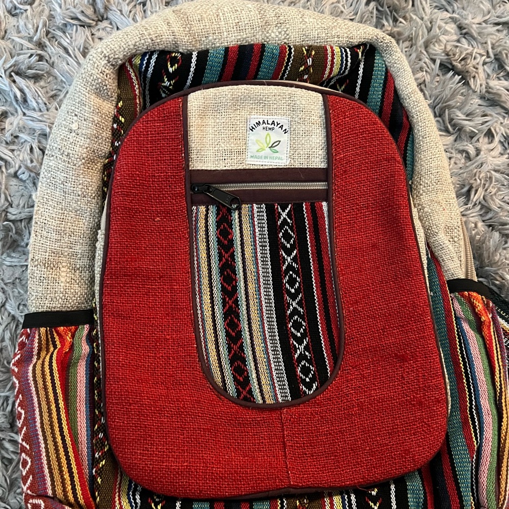 Himalayan Hemp backpack multicolor. New